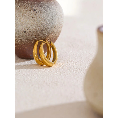 Geometric U Hoop Earrings