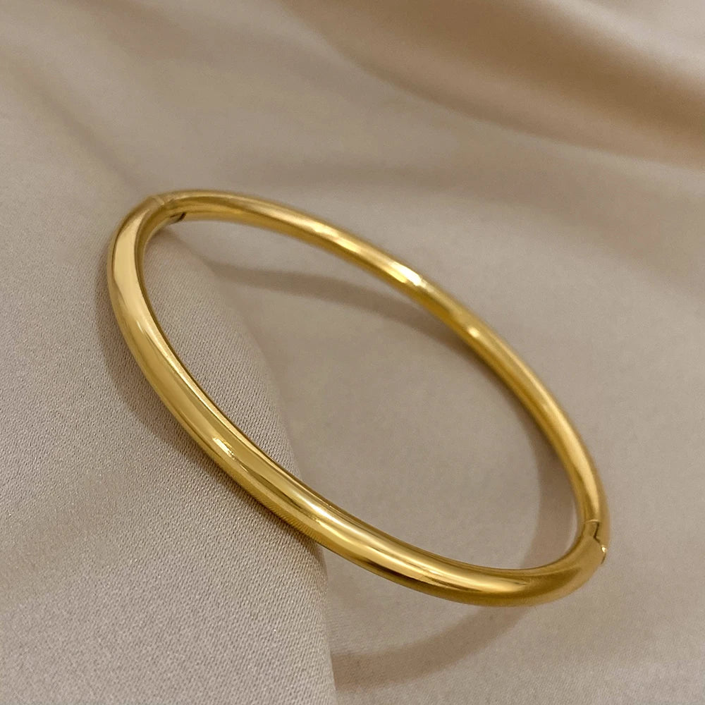 Thin Polished Cuff Bracelet