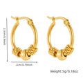 Woven Round Hoop Earrings on a clean product background