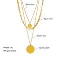 Round Layered Pendant Necklace on a clean product background