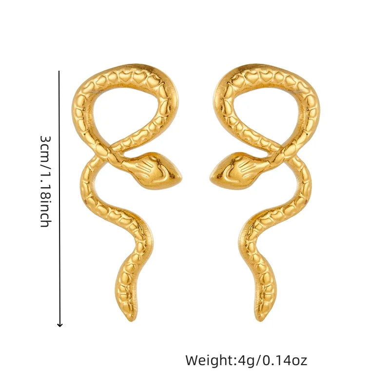 Gold Heart Stud Earrings