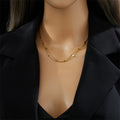 Minimal Bead Chain Necklace on a clean product background