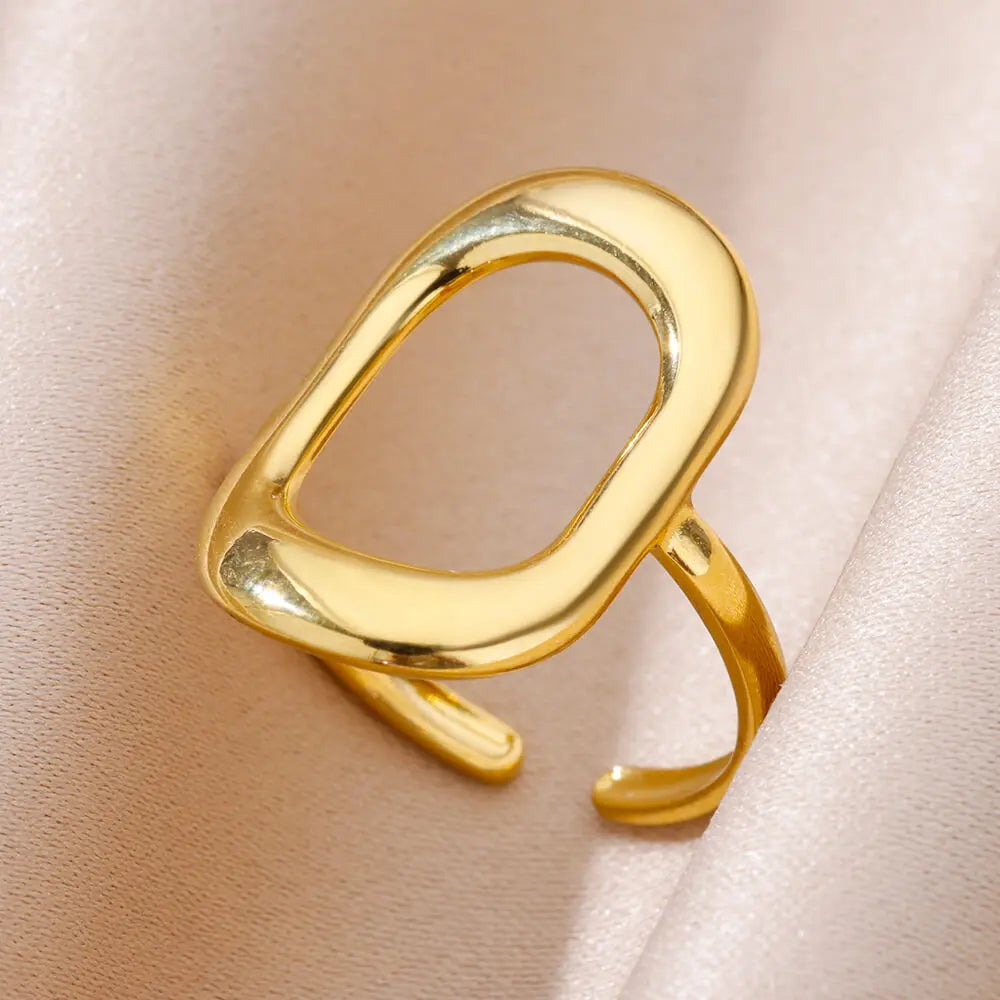 Oval Open Gold Ring