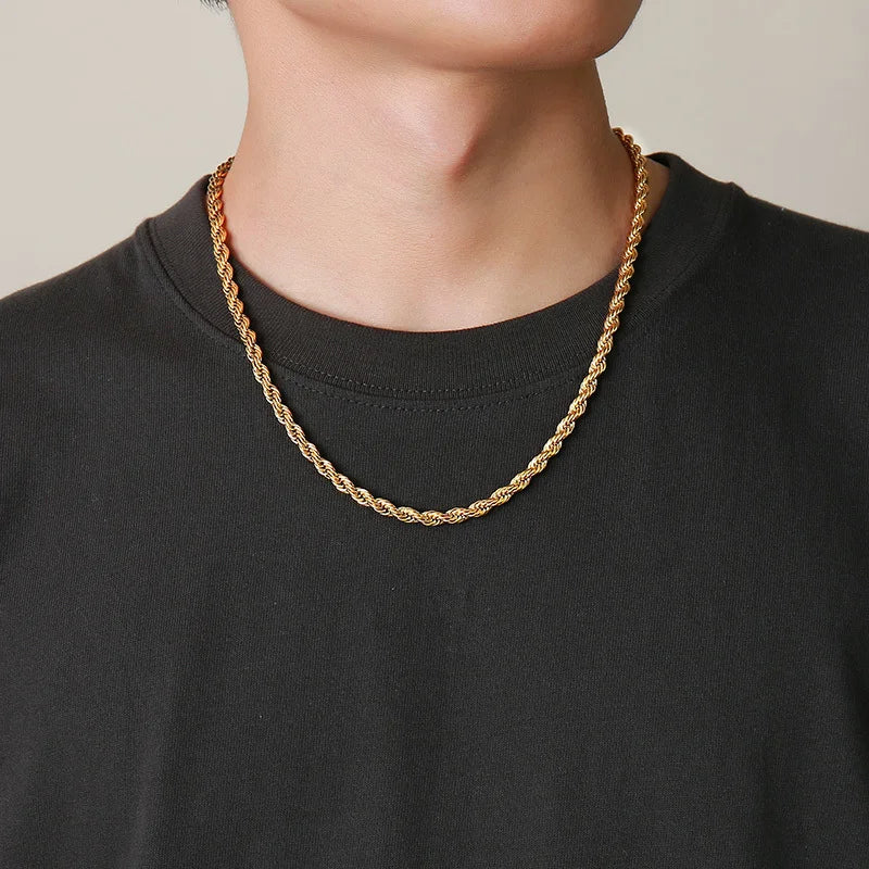Delicate Gold Rope Chain Necklace