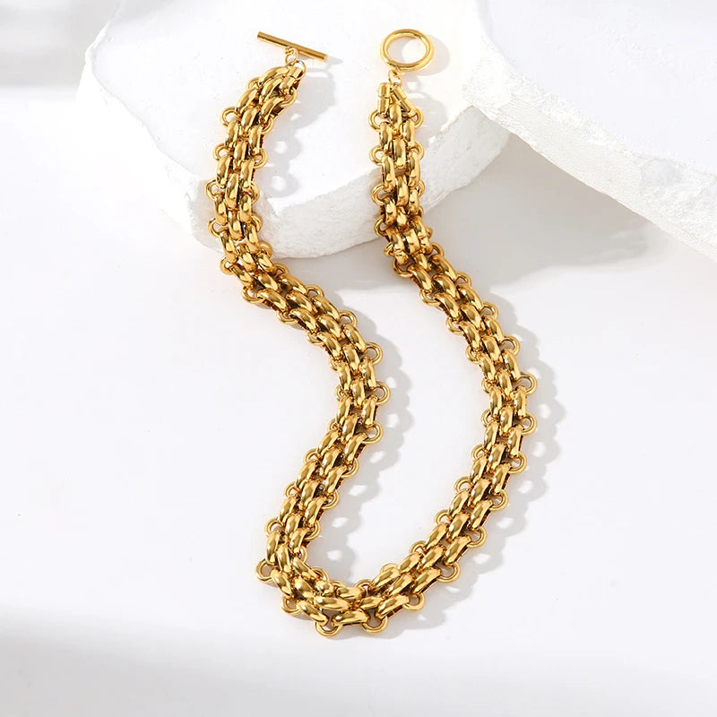 Gold Chunky Cuban Chain Necklace