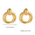 Gold Heart Stud Earrings on a clean product background