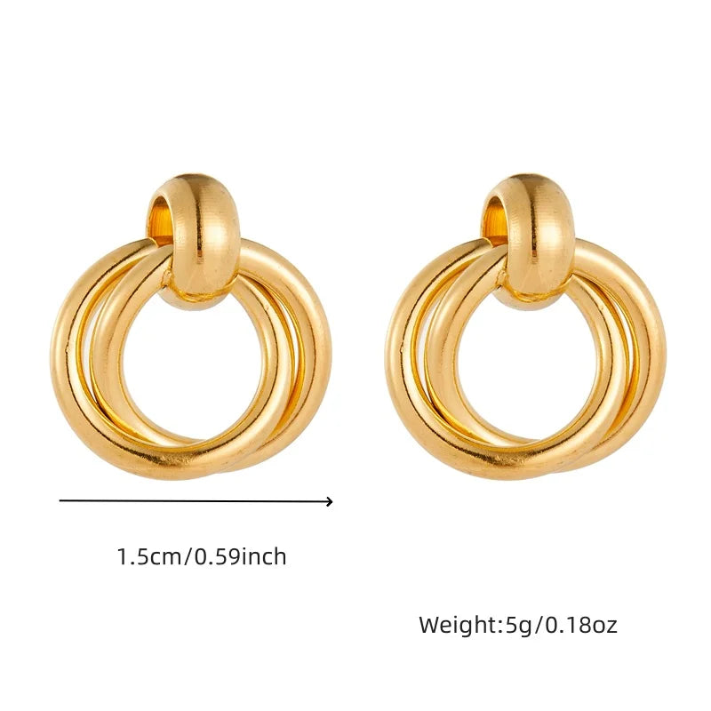 Gold Heart Stud Earrings on a clean product background