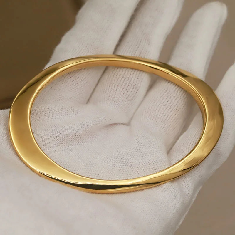 Irregular Metal Bangle Bracelet