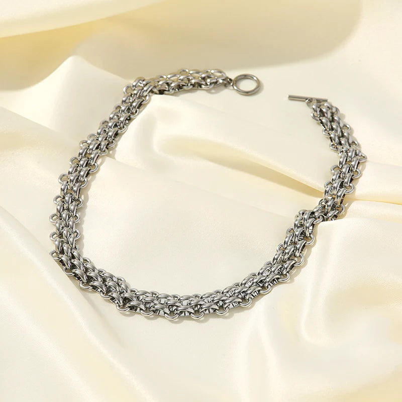 Gold Chunky Cuban Chain Necklace on a clean product background