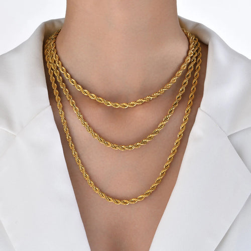 Delicate Gold Rope Chain Necklace