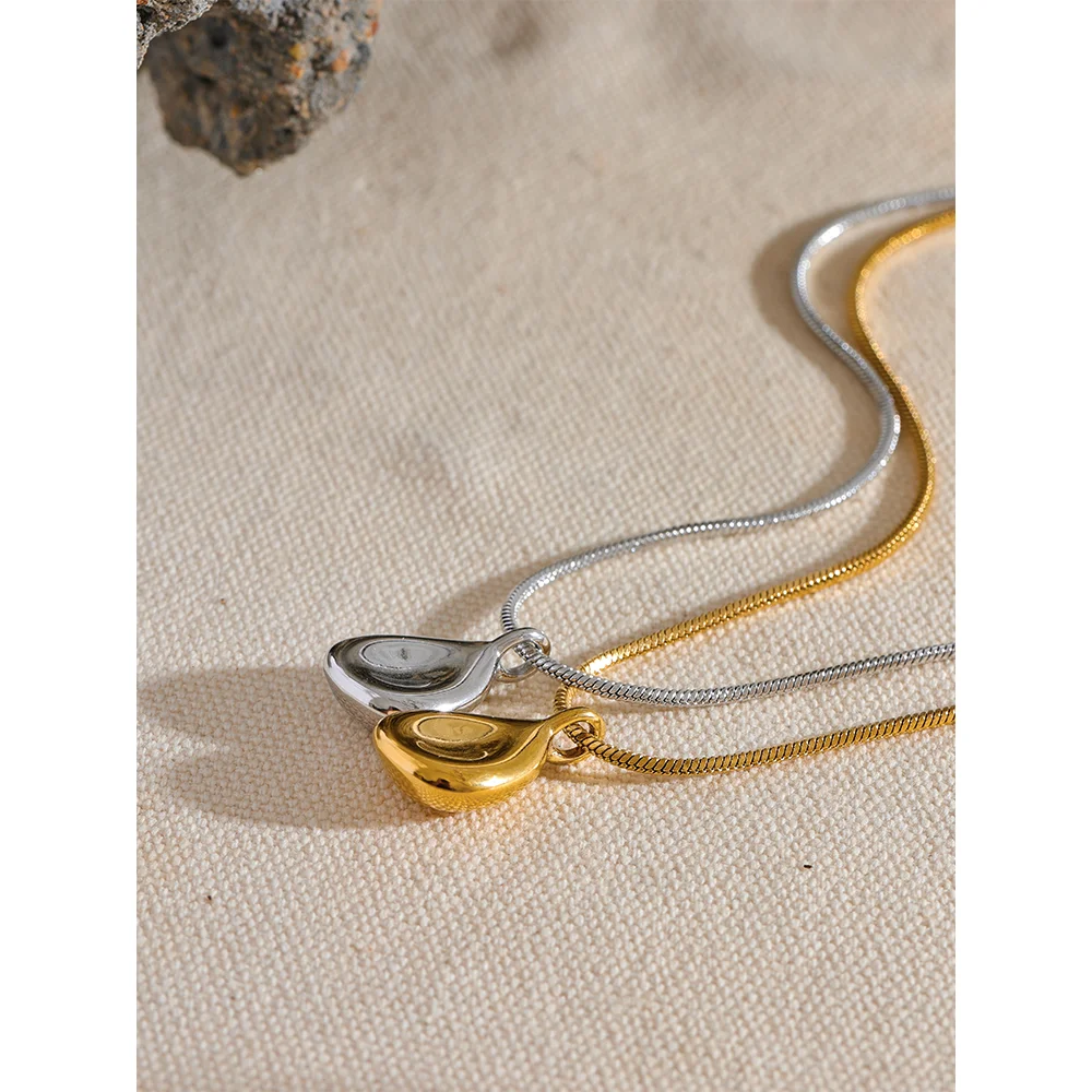 Gold Waterdrop Pendant Necklace on a clean product background