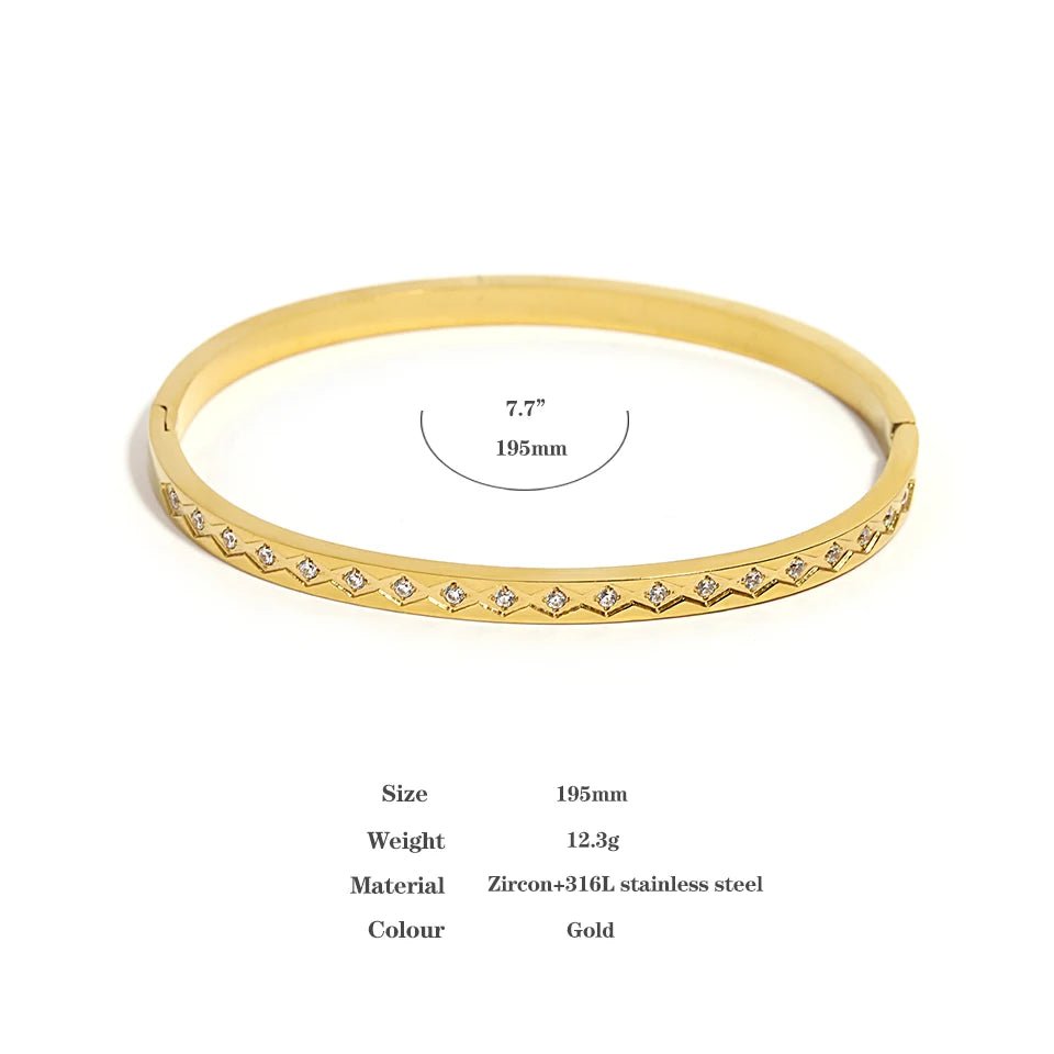CZ Gold Stack Bracelet Set on a clean product background