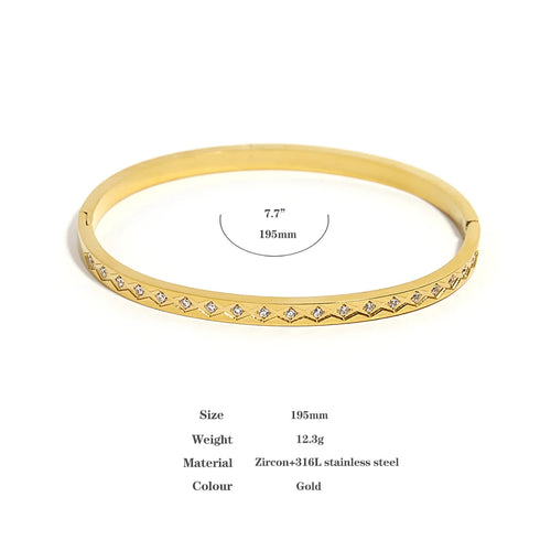 CZ Gold Stack Bracelet Set on a clean product background