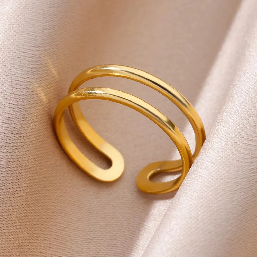 Layered Geometric Open Ring
