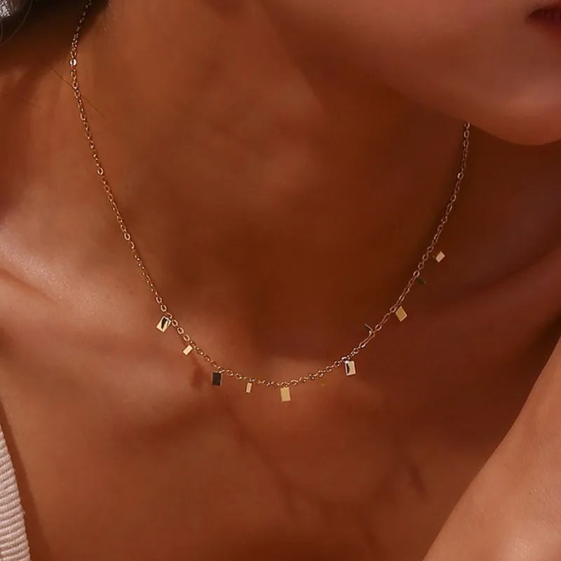 Zircon Waterdrop Pendant Necklace